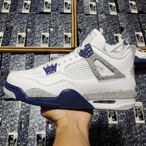 air jordan retro 4 fusion navy blue|More.